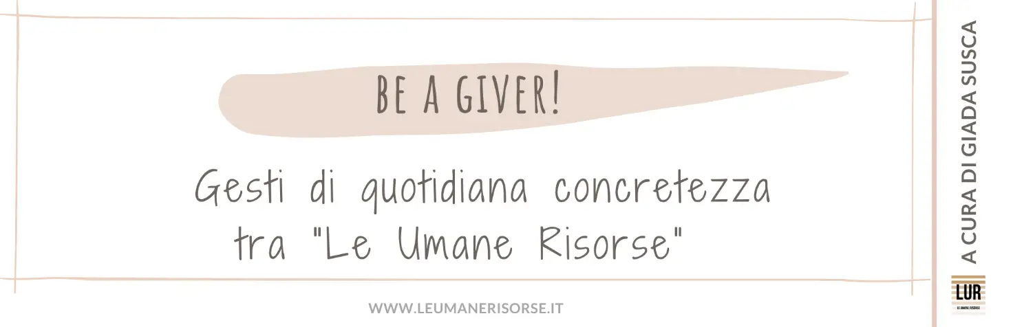 be a giver
